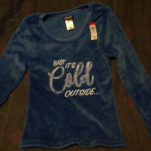 Joe Boxer Blue Baby It's Cold Outside Pajama Shirt